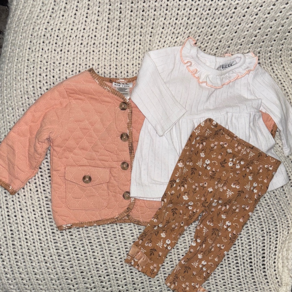 Nicole Miller 3pc baby outfit set